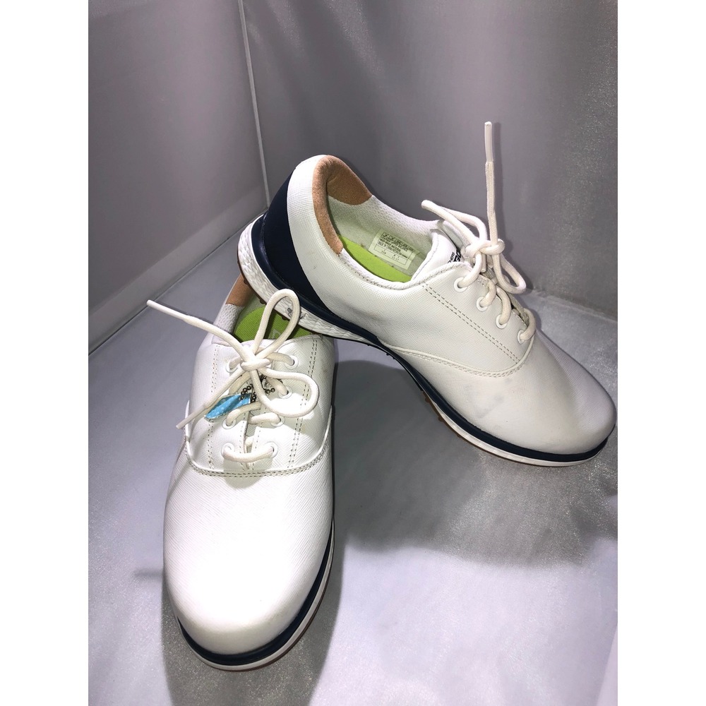 Skechers GoGolf Performance Womens White Navy Spikeless Golf Shoes Size 6